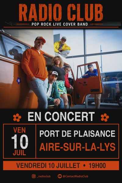Concert pop rock ce vendredi 10 juillet au port de plaisance d'Aire sur la Lys