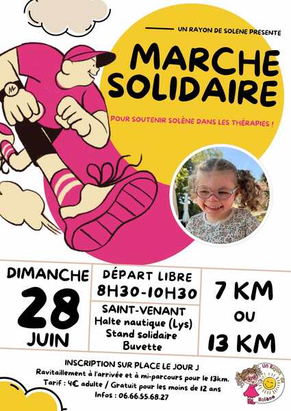 Une marche solidaire ce dimanche 28 juin à Saint Venant en vers Solène