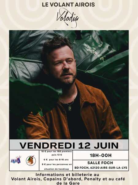 L'artiste Volodia est attendu à Aire sur la Lys ce vendredi 12 juin