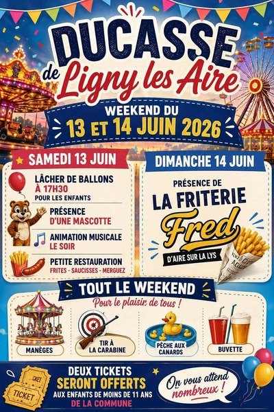 La ducasse de Ligny les aire se déroulera les samedi 13 et dimanche 14 juin