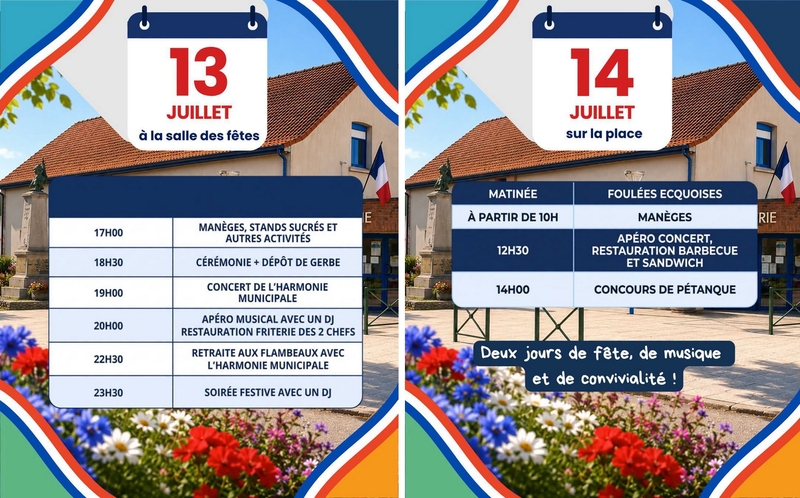 La commune d'Ecques va s'animer pour les festivités du 14 juillet