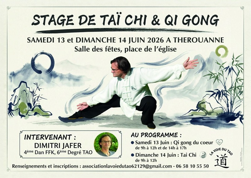 Des stages de Tai chi et Qi Gong ce samedi 13 et dimanche 14 juin à Thérouanne