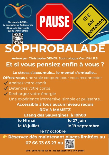 Des sophro-balades animées par Christophe à Mametz