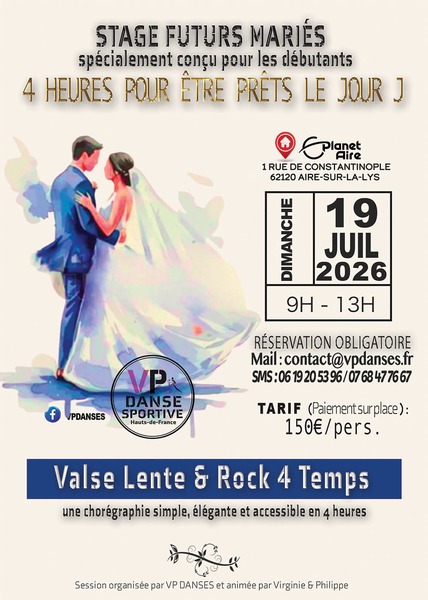 Stage de danse chez Planet'Aire pour les futurs mariés en juillet
