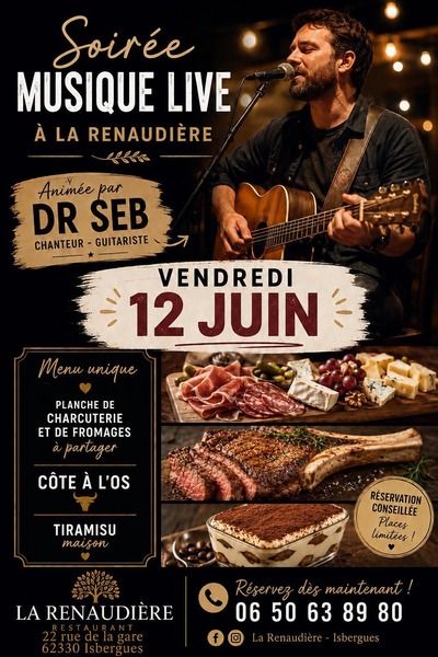 Une soirée musique au restaurant ce vendredi 12 juin à Isbergues