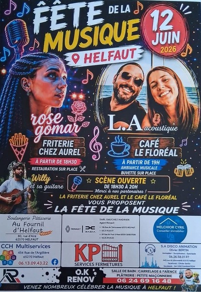 Fête de la musique ce vendredi 12 juin à Helfaut