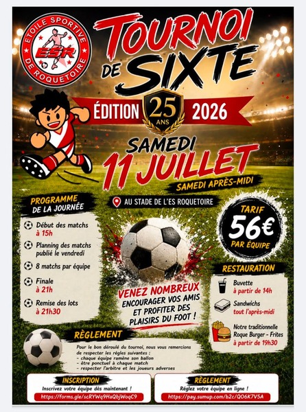 Tournoi sixte ce samedi 11 juillet à Roquetoire