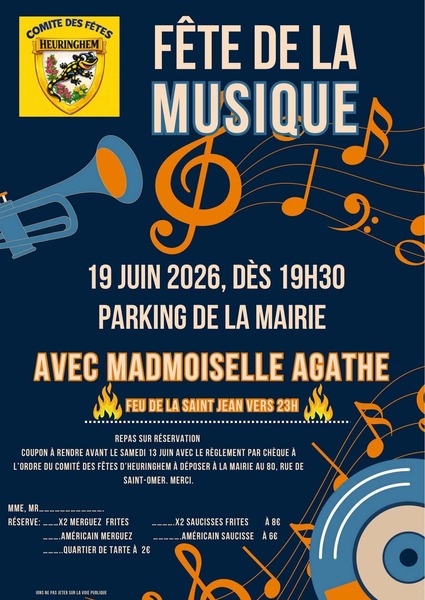 Mademoiselle Agathe pour la fête de la musique ce vendredi 19 juin à Heuringhem