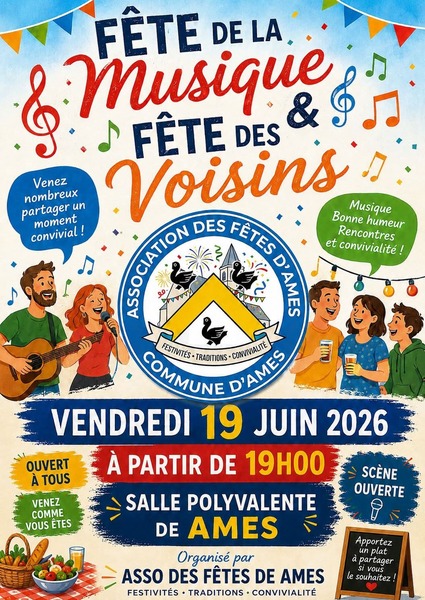 Fête de la musique ce vendredi 19 juin à Ames