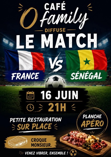 Le premier match du mondial de l'équipe de France de Football à regarder au café O'Family de Blaringhem