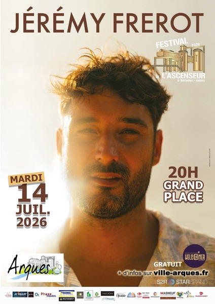 Jérémy Frerot pour le concert de la commune d'Arques ce mardi 14 juillet