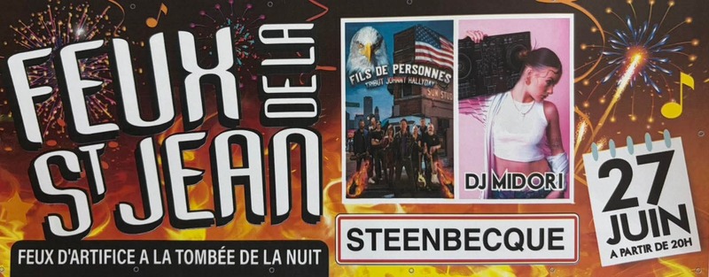 Les feux de la Saint Jean ce samedi 27 juin à Steenbecque
