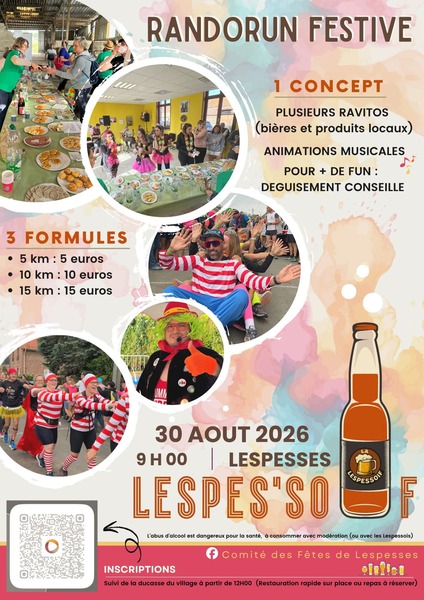 La lespes'soif ce 30 aout à Lespesses, les inscriptions sont lancées
