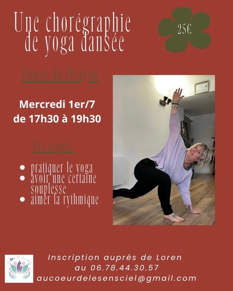 Une chorégraphie de yoga dansée ce mercredi 1 et 7 juillet 2026