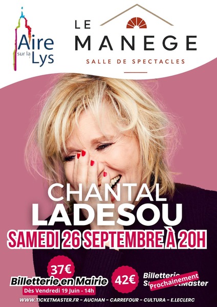 Chantal Ladesou en spectacle à AIRE SUR LA LYS ce 26 septembre