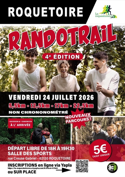 Quatrième édition de l'événement Randotrail de Roquetoire ce vendredi 24 juillet