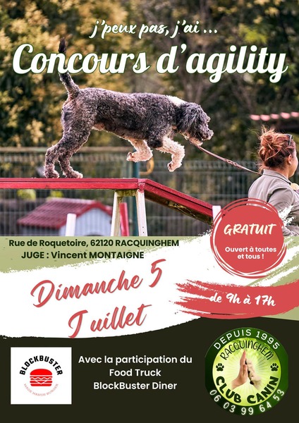 Un concours agility sera organisé ce dimanche 5 juillet à Racquinghem
