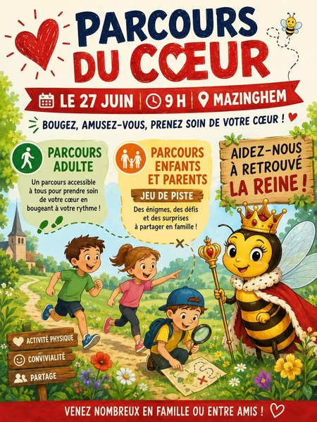 Les parcours du coeur depuis la commune de Mazinghem ce samedi 27 juin
