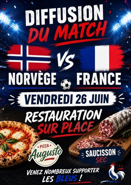 France Norvège au café le campagnard de Guarbecque ce vendredi 26 juin au soir