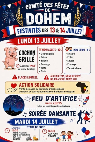 Un 13 et 14 juillet animé au village de Dohem