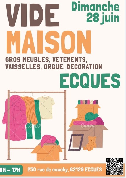Un vide maison ce dimanche 28 juin à Ecques