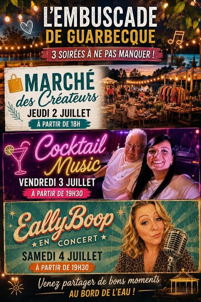 Deux concerts à la guinguette de Guarbecque ce vendredi 3 juillet et samedi 4 juillet