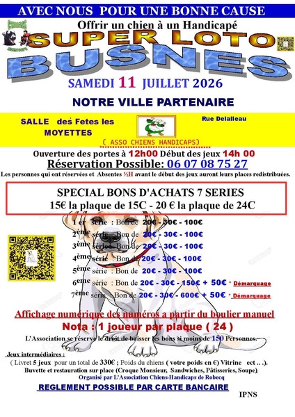 Un super loto ce samedi 11 juillet à Busnes