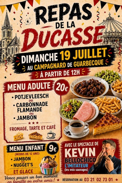 Repas de la ducasse au campagnard de Guarbecque