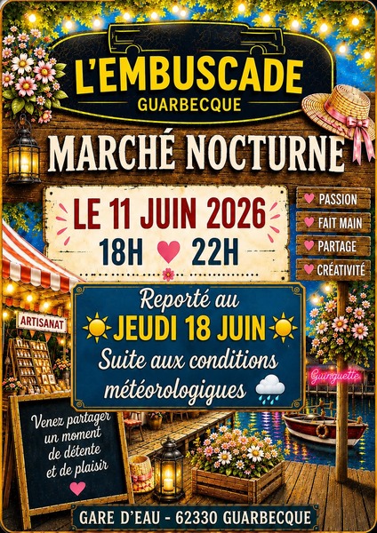 Nouveau marché artisanal ce jeudi 18 juin à la Guinguette de Guarbecque