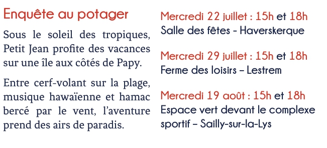 Enquête au potager ce 22 juillet à Haverskerque