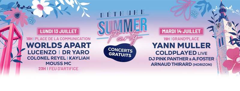 Deux concerts, un feu d'artifice et un match sur écran géant pour la fête nationale à Béthune
