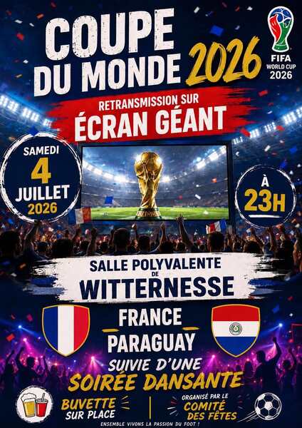 France Paraguay ce samedi 4 juillet à Witternesse avec le comité des fêtes