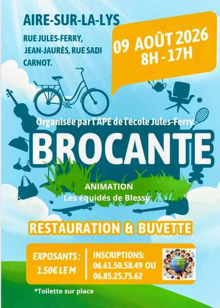 Brocante ce dimanche 9 aout à Aire sur la Lys