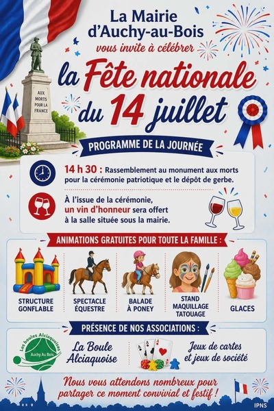 Un 14 juillet animé à Norrent Fontes avec diverses animations
