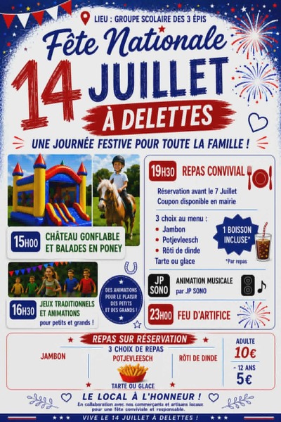 Un 14 juillet festif à Delettes