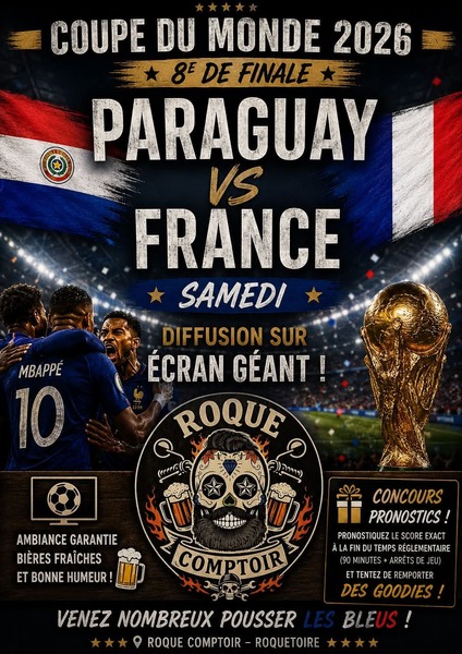 France Paraguay pour les 8émes de finale de la coupe du monde de football ce samedi 4 juillet au soir