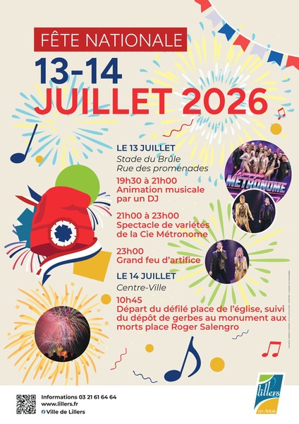 La fête nationale ce lundi 13 juillet à Lillers