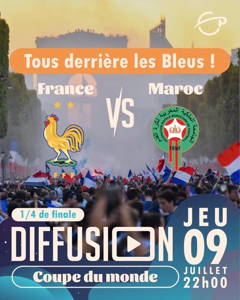Tous derrière les bleus pour les 1/4 de finale de la coupe du monde de football