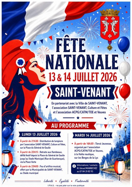 Deux jours de fête à Saint Venant pour la fête nationale
