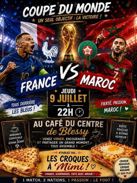 France Vs Maroc ce jeudi 9 juillet à Blessy
