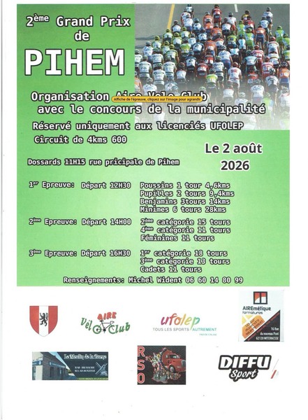 2éme grand prix de Pihem ce dimanche 2 aout à Pihem