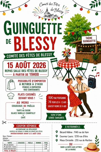La guinguette du village de Blessy ce samedi 15 aout !