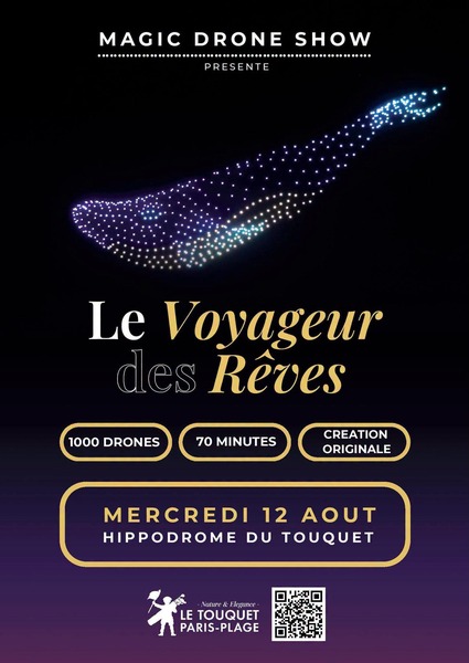 Quand le ciel raconte une histoire avec plus de 70 minutes de spectacle immersif et familial, où 1000 drones transforment le ciel en une fresque lumineuse monumentale.