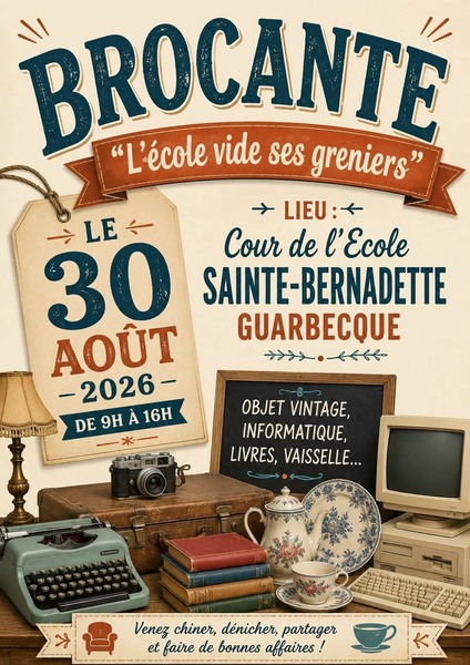 L'école fait son vide grenier ce dimanche 30 aout à Guarbecque