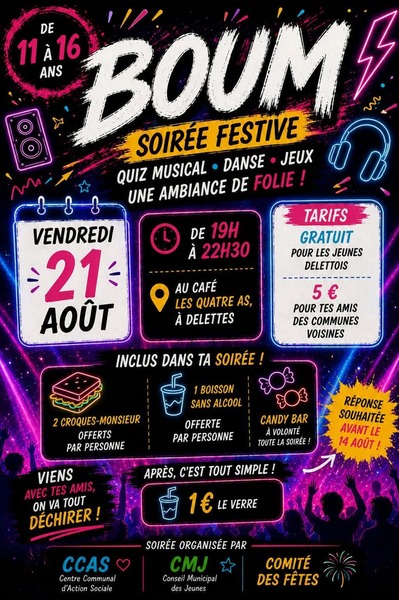 Soirée festive ce vendredi 21 aout à Delettes