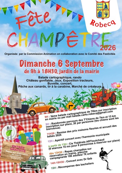 Fête champêtre ce dimanche 6 septembre à Robecq