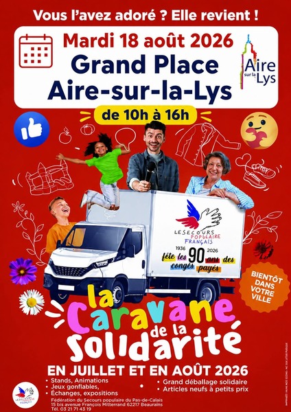 La caravane de la solidarité ce mardi 18 aout à Aire sur la Lys