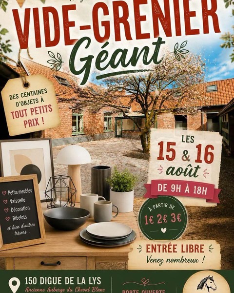Grand vide grenier ces samedi 15 et dimanche 16 aout à Saint Floris