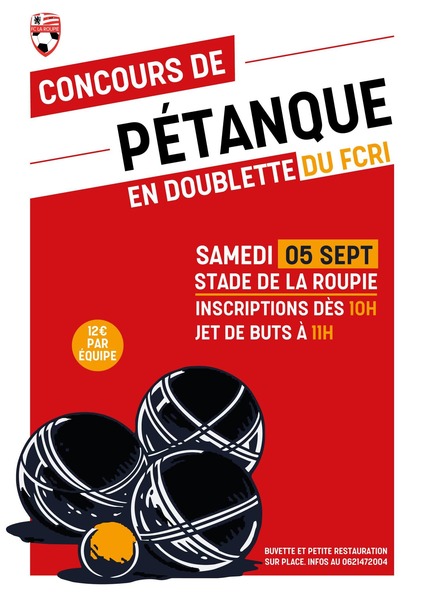 Un concours de pétanque ce samedi 5 septembre à Isbergues