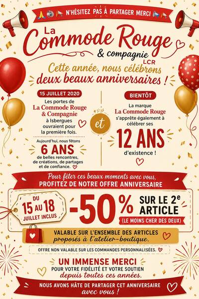 La commode rouge de la commune d'Isbergues fête ses 12ans